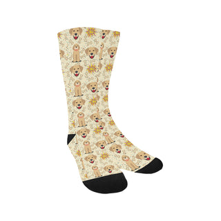 Golden Retriever Pattern Trouser Socks - TeeAmazing