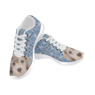 Schnoodle Dog White Sneakers for Men - TeeAmazing