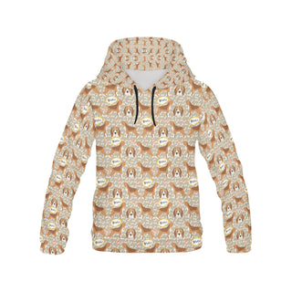 Beagle Pattern All Over Print Hoodie for Women - TeeAmazing