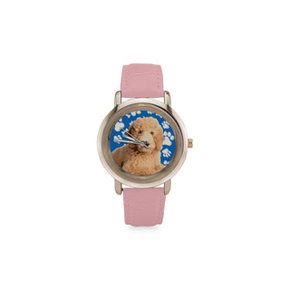 Goldendoodle Women's Rose Gold Leather Strap Watch - TeeAmazing