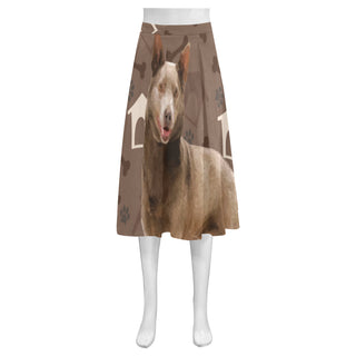 Australian Kelpie Dog Mnemosyne Women's Crepe Skirt (Model D16) - TeeAmazing