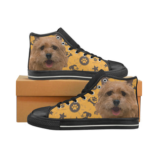 Norwich Terrier Dog Black Women's Classic High Top Canvas Shoes - TeeAmazing