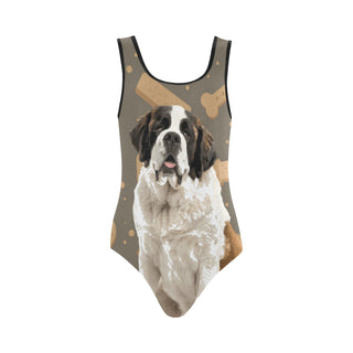 St. Bernard Dog Vest One Piece Swimsuit - TeeAmazing