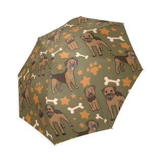 Border Terrier Pattern Foldable Umbrella - TeeAmazing