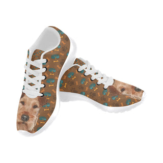 Irish Terrier Dog White Sneakers for Men - TeeAmazing