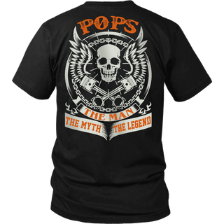 Pops The Man The Myth The Legend T Shirts, Tees & Hoodies - Grandpa Shirts - TeeAmazing