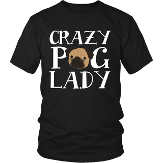 Crazy Pug Lady Dog T Shirts, Tees & Hoodies - Pug Shirts - TeeAmazing