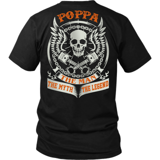 Poppa The Man The Myth The Legend T Shirts, Tees & Hoodies - Grandpa Shirts - TeeAmazing