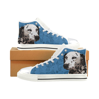 Dalmatian Dog White High Top Canvas Shoes for Kid - TeeAmazing