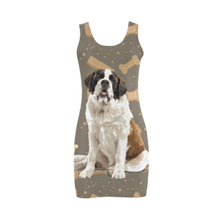 St. Bernard Dog Medea Vest Dress - TeeAmazing