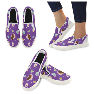 Chemist Pattern White Women's Slip-on Canvas Shoes - TeeAmazing