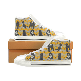 Portuguese water dog White Men’s Classic High Top Canvas Shoes - TeeAmazing