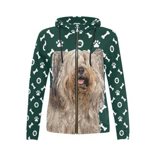 Skye Terrier All Over Print Full Zip Hoodie for Women - TeeAmazing