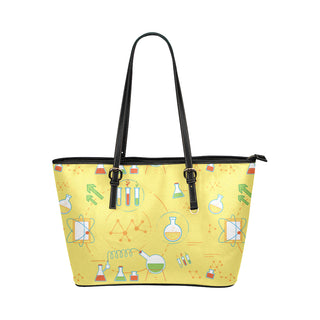 Optician Pattern Leather Tote Bag/Small - TeeAmazing