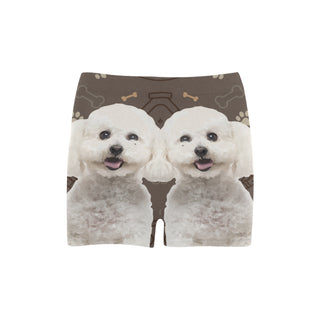 Bichon Frise Dog Briseis Skinny Shorts (Model L04) - TeeAmazing