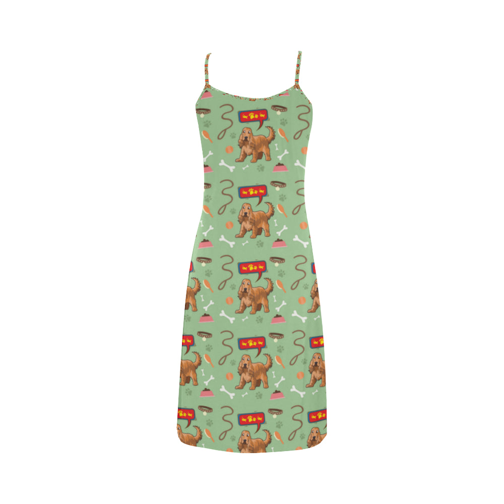American Cocker Spaniel Pattern Alcestis Slip Dress - TeeAmazing