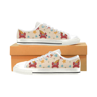 Hermit Crab Pattern White Low Top Canvas Shoes for Kid - TeeAmazing