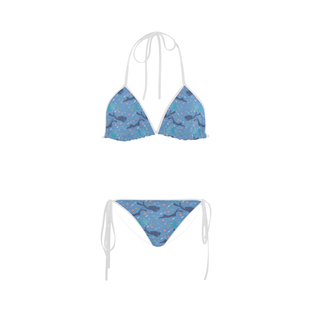 Scuba Diving Pattern Custom Bikini Swimsuit - TeeAmazing