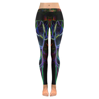 Greyhound Glow Design 3 Low Rise Leggings (Invisible Stitch) (Model L05) - TeeAmazing