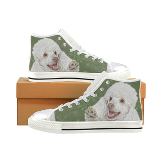 Poodle Lover White Women's Classic High Top Canvas Shoes - TeeAmazing