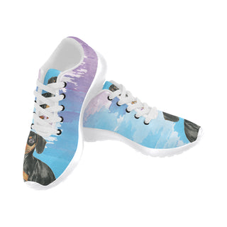 Dachshund Water Colour No.1 White Sneakers for Men - TeeAmazing