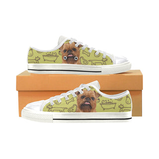 Brussels Griffon White Women's Classic Canvas Shoes - TeeAmazing