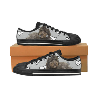 Newfypoo Dog Black Men's Classic Canvas Shoes/Large Size - TeeAmazing