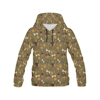 Border Terrier Pattern All Over Print Hoodie for Women - TeeAmazing