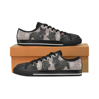 Scottish Terrier Lover Black Men's Classic Canvas Shoes/Large Size - TeeAmazing
