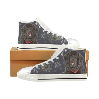 Newfoundland Lover White Women's Classic High Top Canvas Shoes - TeeAmazing