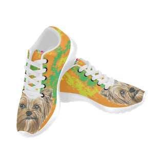 Yorkshire Terrier Water Colour Pattern No.2 White Sneakers for Men - TeeAmazing
