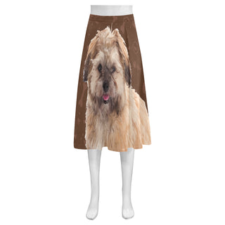 Shih-poo Dog Mnemosyne Women's Crepe Skirt (Model D16) - TeeAmazing