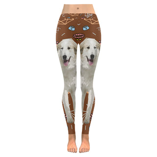 Great Pyrenees Dog Low Rise Leggings (Invisible Stitch) (Model L05) - TeeAmazing
