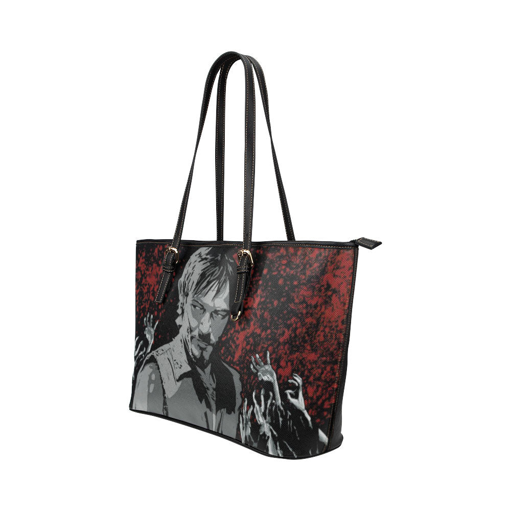 Daryl Dixon Leather Tote Bags - The Walking Dead Bags - TeeAmazing