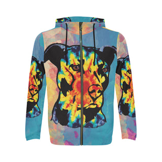 Pit Bull Pop Art No.2 All Over Print Full Zip Hoodie for Men - TeeAmazing