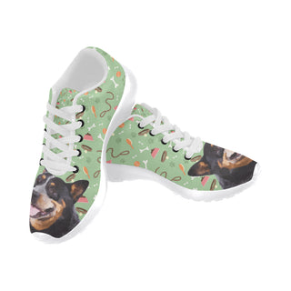 Australian Cattle Dog White Sneakers Size 13-15 for Men - TeeAmazing