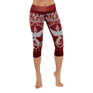 Team Valor Low Rise Capri Leggings (Invisible Stitch) (Model L08) - TeeAmazing