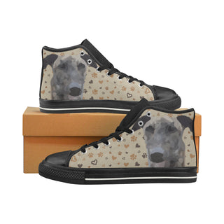 Smart Greyhound Black High Top Canvas Shoes for Kid - TeeAmazing