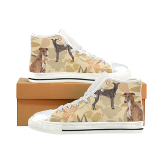 Greyhound Lover White High Top Canvas Shoes for Kid - TeeAmazing