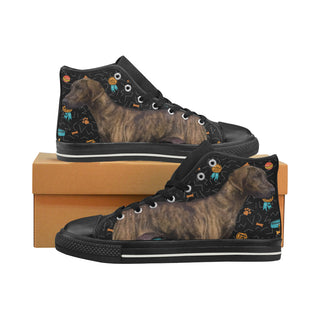 Plott Hound Dog Black High Top Canvas Shoes for Kid - TeeAmazing