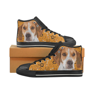 Coonhound Black Men’s Classic High Top Canvas Shoes - TeeAmazing