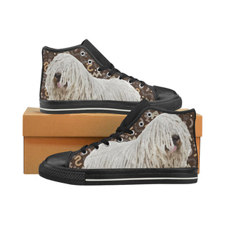 Komondor Dog Black Women's Classic High Top Canvas Shoes - TeeAmazing