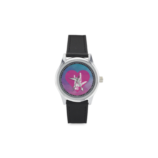 ASL Love Sign Kid's Stainless Steel Leather Strap Watch - TeeAmazing