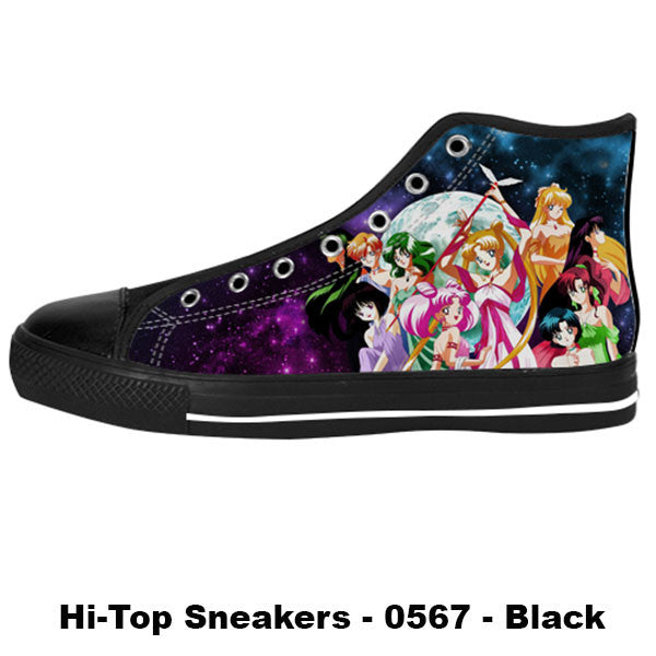 Awesome Custom Sailor Scouts Shoes Design - Sailor Moon Sneakers - TeeAmazing