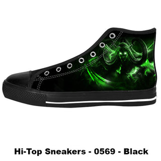 Illidan Shoes & Sneakers - Custom World of Warcraft Canvas Shoes - TeeAmazing