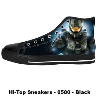Master Chief Shoes & Sneakers - Custom Halo Canvas Shoes - TeeAmazing