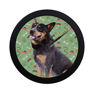 Australian Cattle Dog Black Circular Plastic Wall clock - TeeAmazing