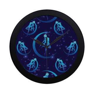 Sailor Moon Black Circular Plastic Wall clock - TeeAmazing