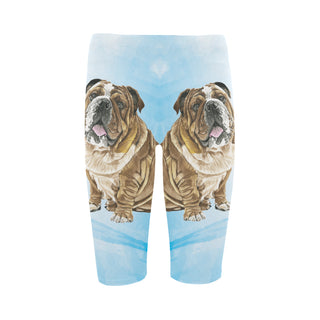 English Bulldog Water Colour No.1 Hestia Cropped Leggings - TeeAmazing