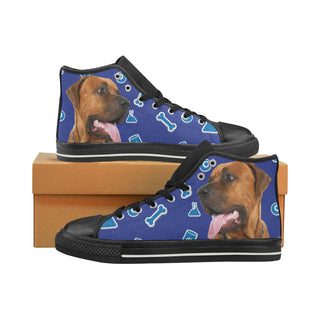 Tosa Dog Black Women's Classic High Top Canvas Shoes - TeeAmazing